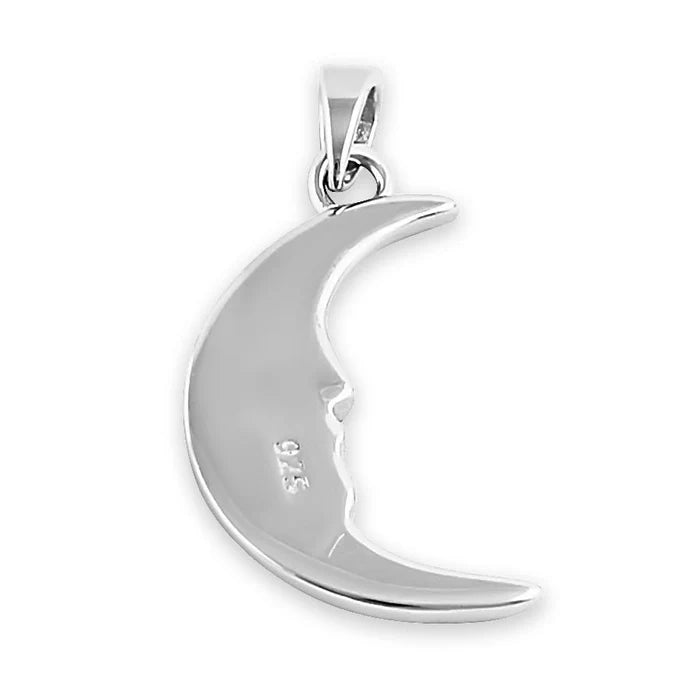 Colgante de luna creciente de plata WSPP1119