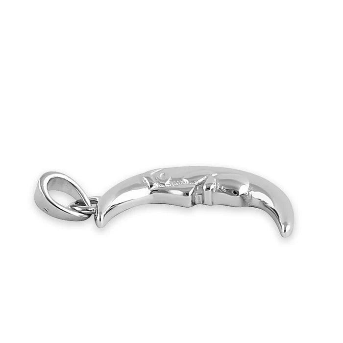Colgante de luna creciente de plata WSPP1119