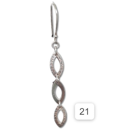Aretes en Plata 950 Largo APLL41