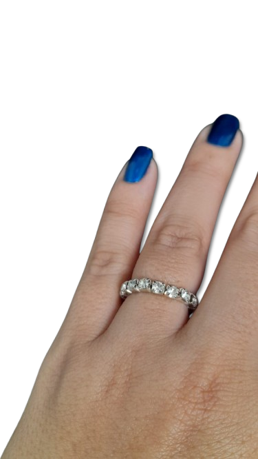 Anillo Elástico de Brillantes en Fantasía AFCH2186