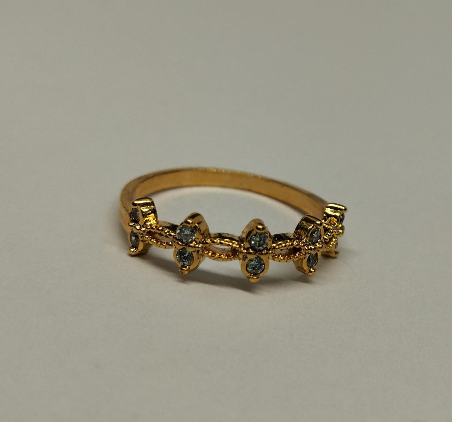Anillo de Oro Laminado con Diseño de Rama y Hojas ANR6055