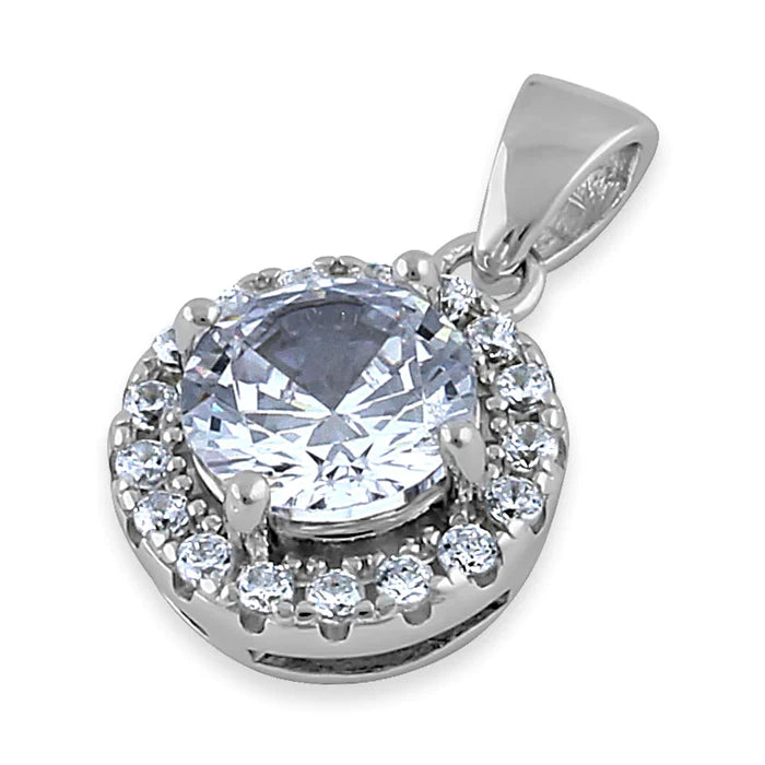 DIJE EN PLATA LEY 926 AUREOLA CIRCON DPCH29
