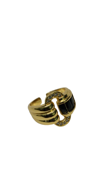 Anillo de Oro Laminado con Diseño de Hebilla ANBJ0982