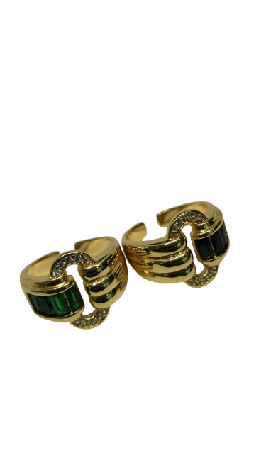 Anillo de Oro Laminado con Diseño de Hebilla ANBJ0982