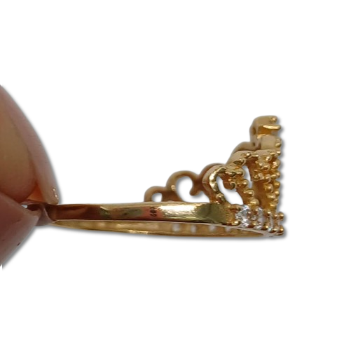 ANILLO DE ORO 18K DISEÑO 15 AÑOS CON CIRCONES A15-01