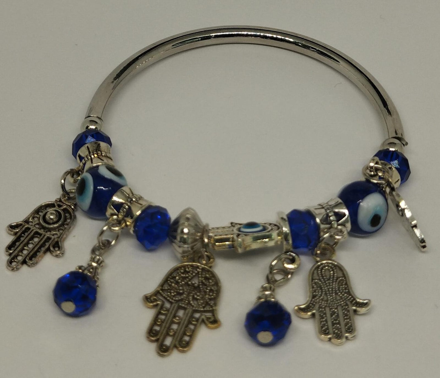 PULSERA CHARMS OJOS TURCOS Y MANO DE FATIMA PFCH9981