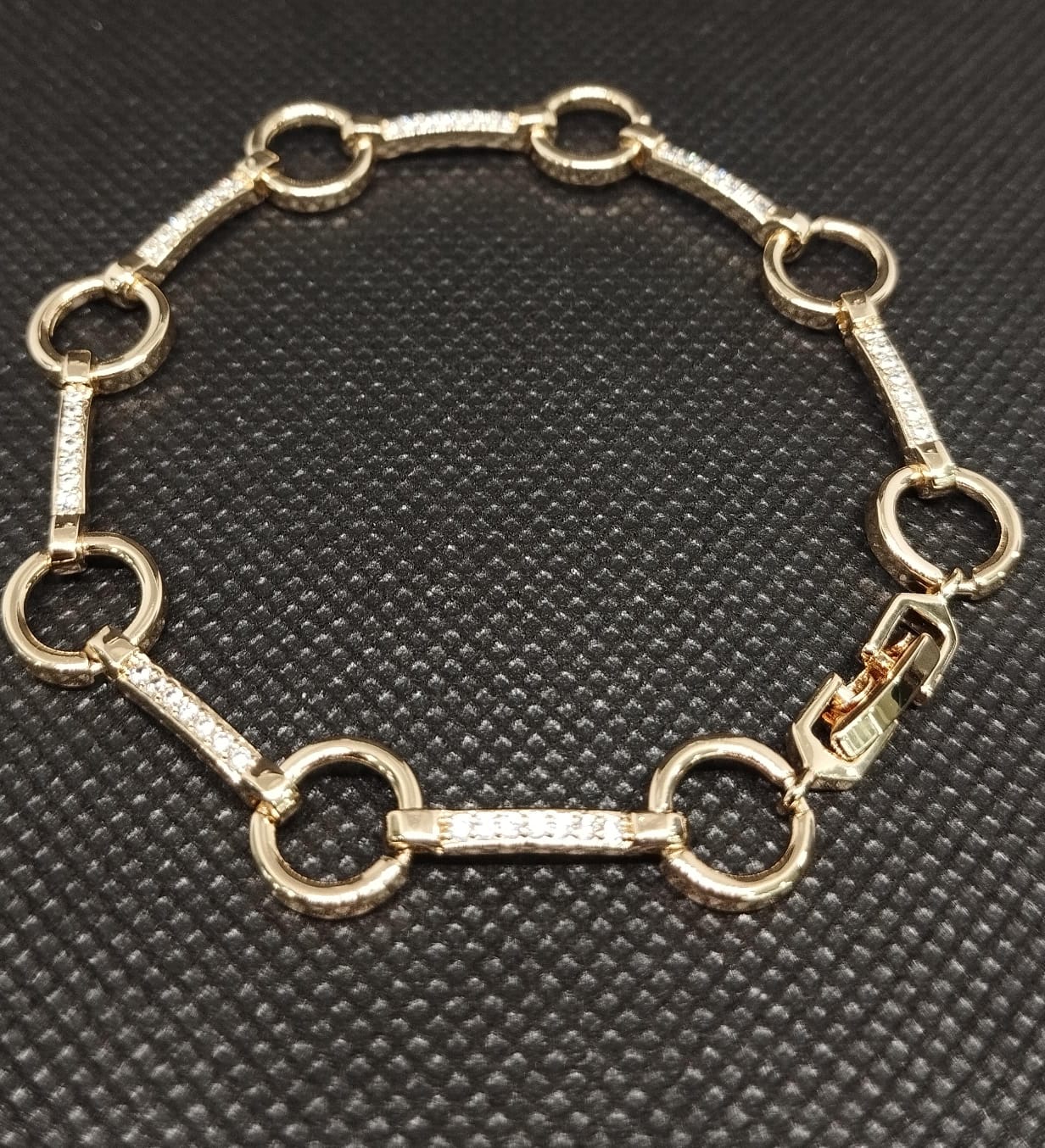 PULSERA ORO LAMINADO CIRCULOS CADENA PLBJ06048