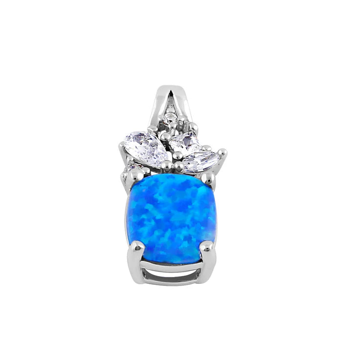 Colgante de plata elegante lavanda azul lavanda lab opal CZWSPZ442