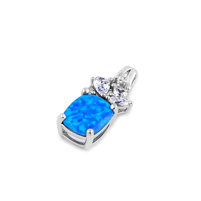 Colgante de plata elegante lavanda azul lavanda lab opal CZWSPZ442