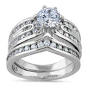 Anillo CZ Elegante Set de Compromiso en Plata SETAPCH01