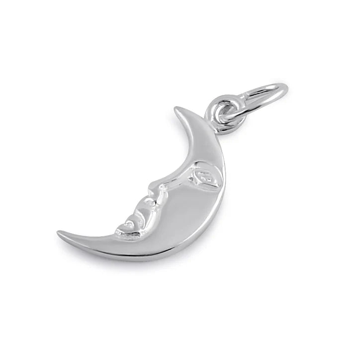Colgante de luna creciente de plata WSPP1119