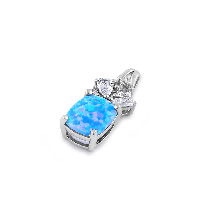 Colgante de plata elegante lavanda azul lavanda lab opal CZWSPZ442