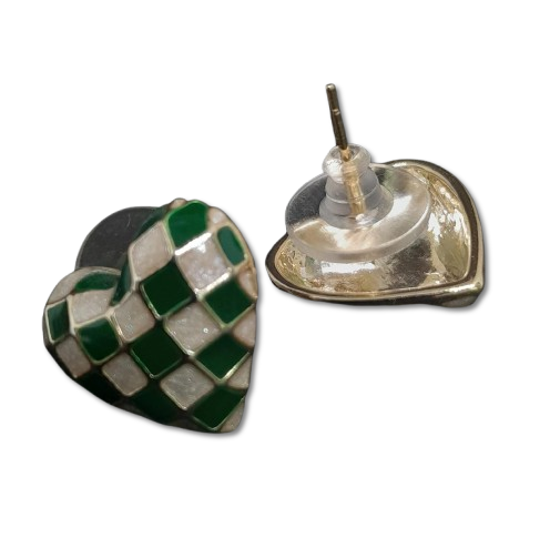 Topos de Corazón con Diseño de Ajedrez AFCHC3171