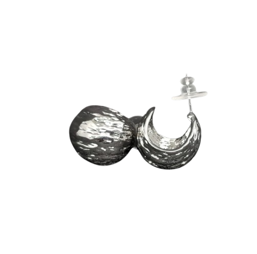 Arete Tipo Candonga con Diseño Martillado AMCMP20
