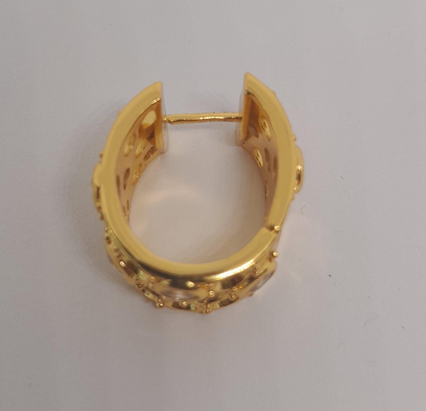 Arete de Fantasía Dorado con Piedras AFAP