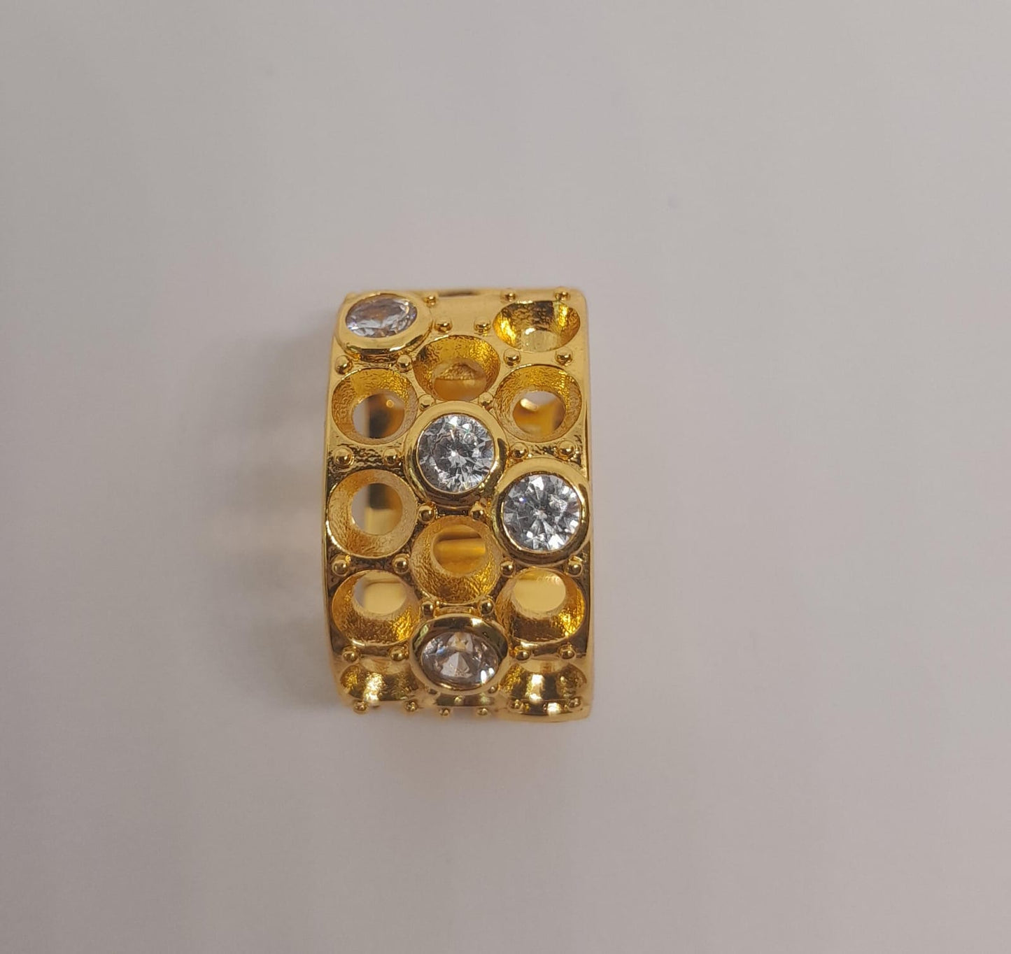 Arete de Fantasía Dorado con Piedras AFAP