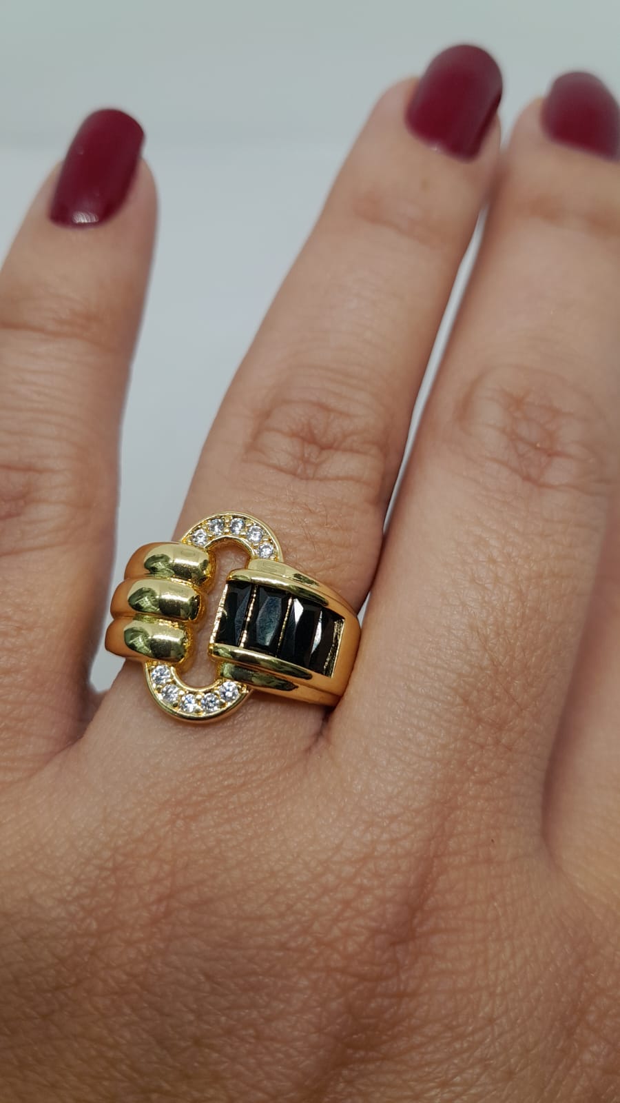 Anillo en Oro Laminado con Argolla y Microcircones ANBJ0980