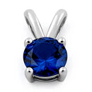 DIJE PLATA Y ESPINELA AZUL REDONDA DPCH30