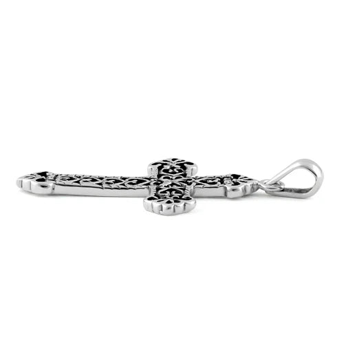 Colgante Cruz con Corazón de Plata WSPP795