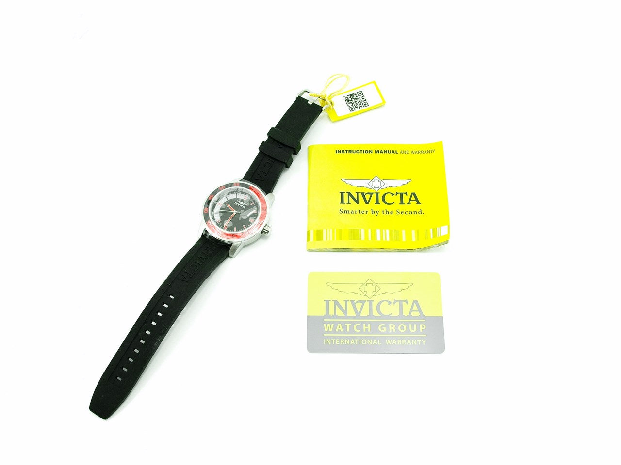Reloj Invicta Specialty 12845 Negro/rojo 45 Mm Color de la correa Negro