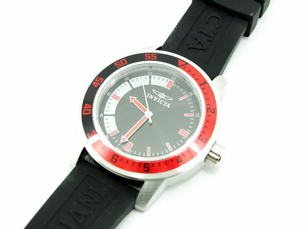 Reloj Invicta Specialty 12845 Negro/rojo 45 Mm Color de la correa Negro