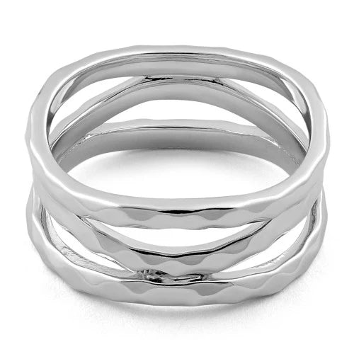 ANILLO EN PLATA MARTILLADA