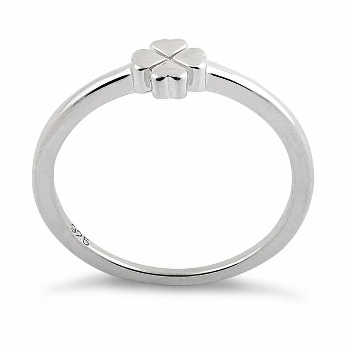 ANILLO EN PLATA TREBOL DE 4 HOJAS APCH8