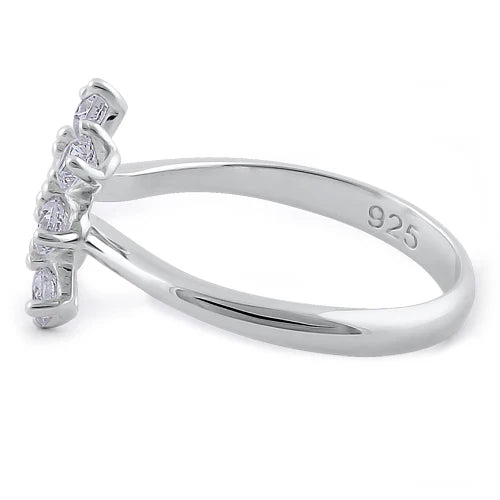 ANILLO EN PLATA LEY 925 6 PIEDRAS REDONDAS