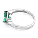 ANILLO EN PLATA LEY 925 CON CIRCON VERDE L16