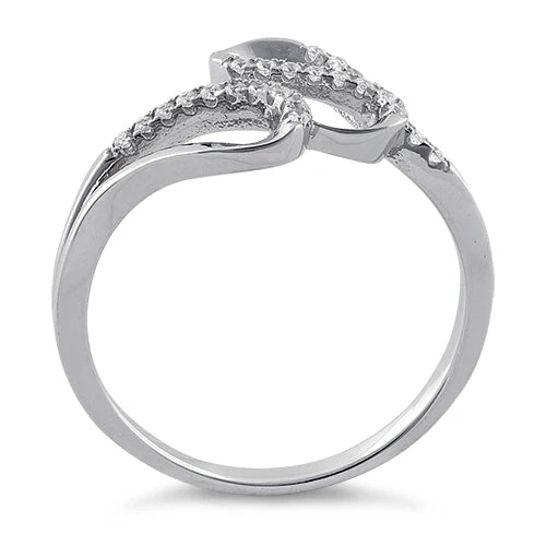 ANILLO EN PLATA OLA ELEGANTE CON MICROCIRCONES APCH6