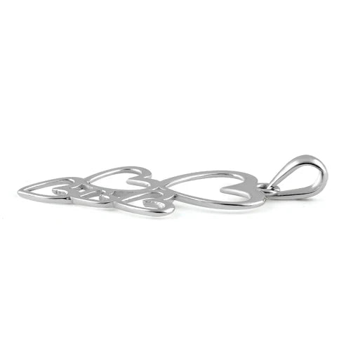Colgante Corazones Flotantes de Plata WSPP818