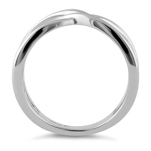 ANILLO EN PLATA ONDAS ENTRELAZADAS APCH62