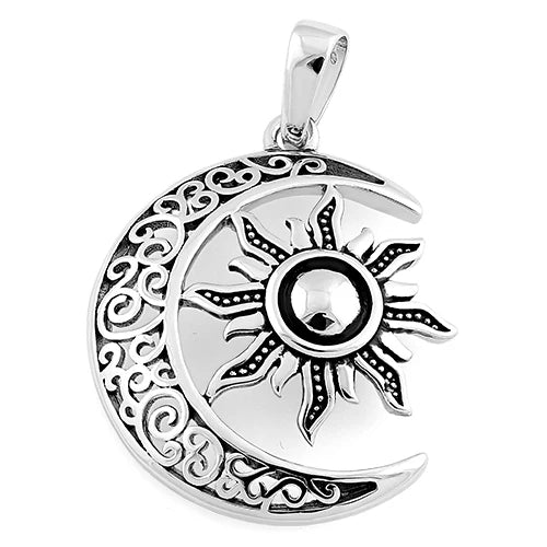 Dije Celta Luna y Sol de Plata de Ley 925