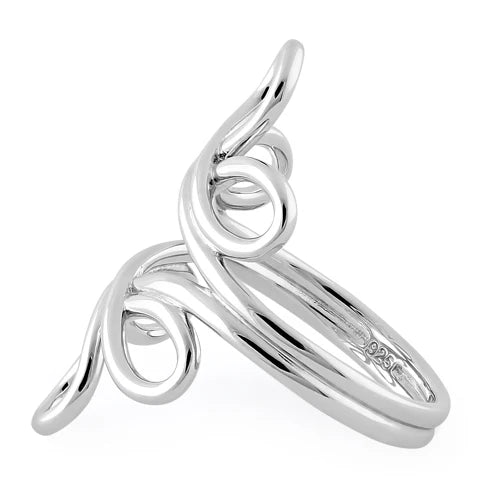 ANILLO EN PLATA REMOLINOS REFLEJADOS