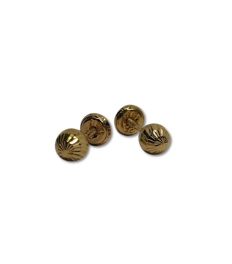TOPO BOLA ENTERA DIAMANTADA ORO 18K. TO-4MM