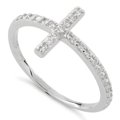 ANILLO EN PLATA LEY 925 CROSS CLEAR