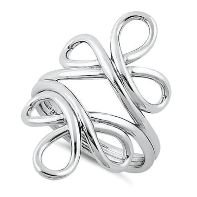ANILLO EN PLATA REMOLINOS REFLEJADOS