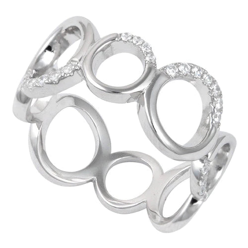 ANILLO EN PLATA CIRCULOS INFINITOS APCH27