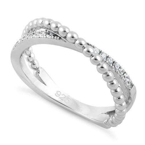 ANILLO EN PLATA CUENTAS SUPERPUESTAS