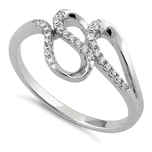 ANILLO EN PLATA OLA ELEGANTE CON MICROCIRCONES APCH6