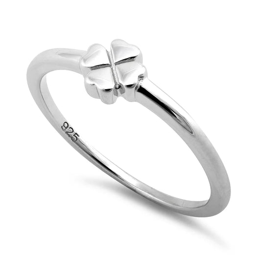ANILLO EN PLATA TREBOL DE 4 HOJAS APCH8