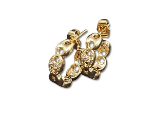 CANDONGAS ORO LAMINADO DISEÑO GUCCI PEQUEÑA BRBJ1393