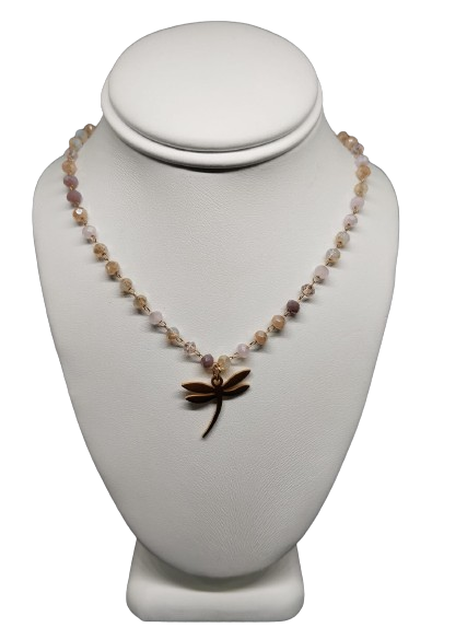 COLLAR EN MURANO Y ACERO CML