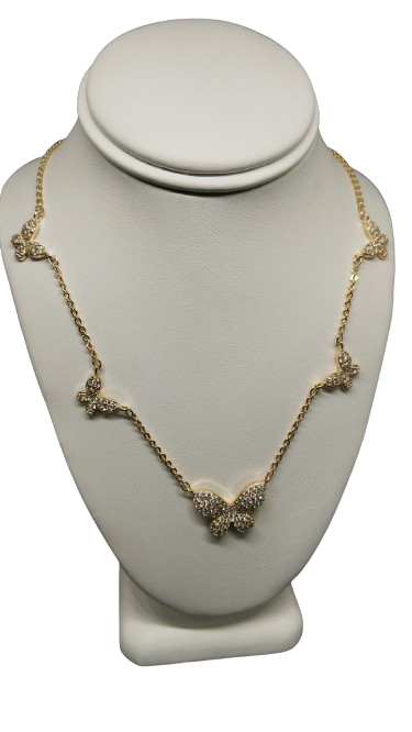 COLLAR ORO LAMINADO Y MICROCIRCONES COBJ8750