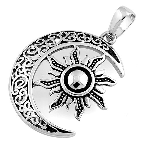 Dije Celta Luna y Sol de Plata de Ley 925