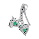 CHERRY HEARTS EN PLATA LEY 950 CIRCON VERDE ESMERALDA L5