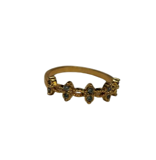 Anillo de Oro Laminado con Diseño de Rama y Hojas ANR6055