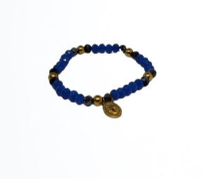 PULSERA ACERO Y MURANO SINTETICO MEDALLA MILAGROSA PABDVG