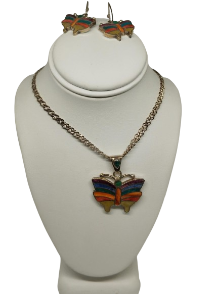 JUEGO PLATA LEY 950 Y PIEDRAS MARIPOSA PPJPMA21