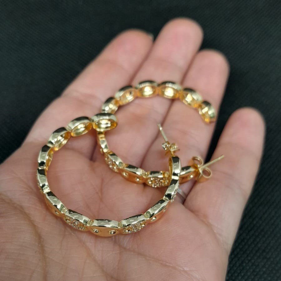 CANDONGAS ORO LAMINADO DISEÑO GUCCI MEDIANA BRBJ1393-30